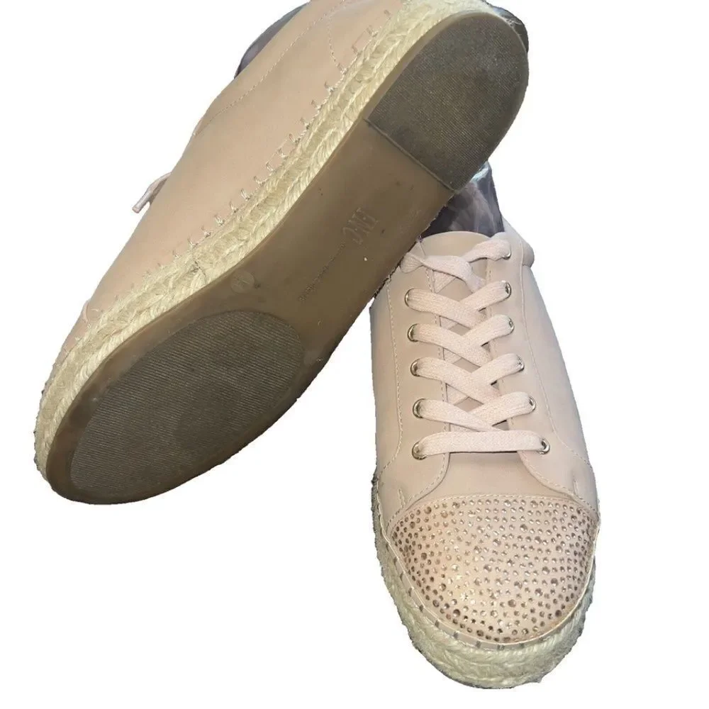 INC International Concepts Sneakers Women 10M Pink Eliza Espadrille Platform